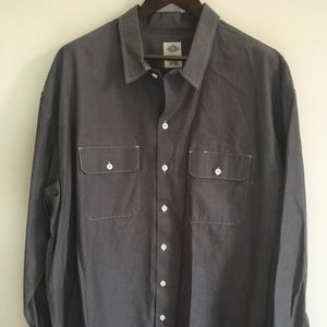 Dickies Long-sleeve Work Shirt - Blue Chambray